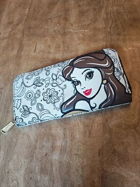 Disney x Loungefly Princess Belle Sketch Full Zip Wallet